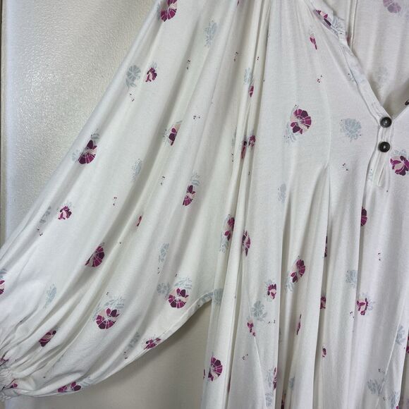 Free People Winter Sun Printed‎ Tunic Mini Dress Women Size Small Oversized Boho - Picture 6 of 16